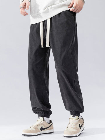 Drawstring Corduroy Joggers