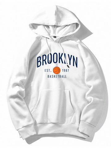 Brooklyn Basketball Print Hoodie